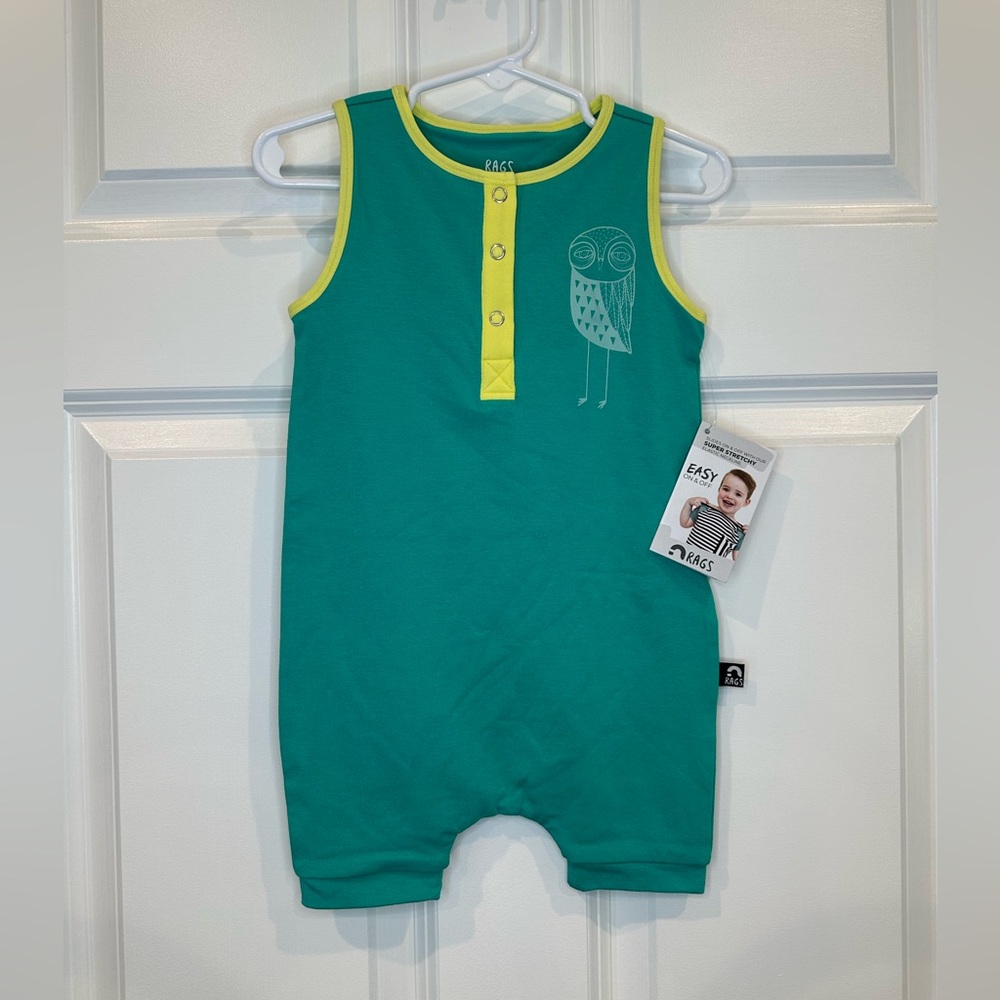 Rags Tank Owl Romper Size‎ 18-24 months NWT